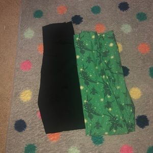 Ambrie Tinker Bell and black Leggings